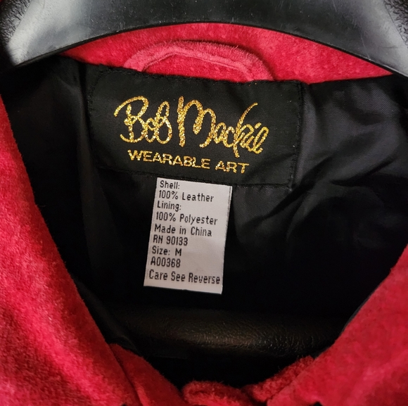 Bob Mackie Women’s Red Suede Western Fringe Jacket Size Medium. Wearable Art - Picture 3 of 3